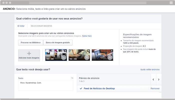 Imagens para anúncio Facebook